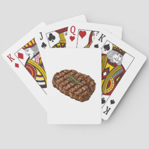 Gebratene Ribeye-Steak-BBQ-Fleisch-Illustration Spielkarten