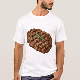 Gebratene Ribeye-Steak-BBQ-Fleisch-Illustration T-Shirt