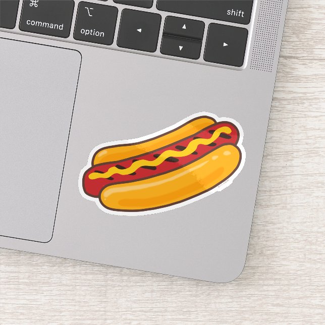 Gebratener Hot Dog Aufkleber (Detail)