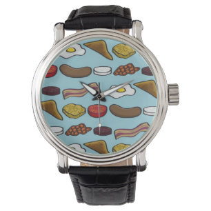 Gebratenes Frühstück Armbanduhr