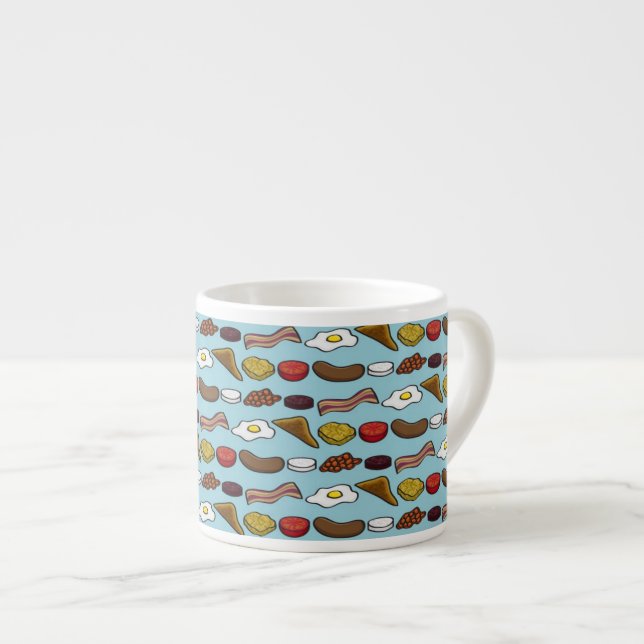 Gebratenes Frühstück Espressotasse (Vorderseite Rechts)