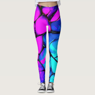 Gebratenes Gefängnis: Lebhafte Abstrakte Leggings