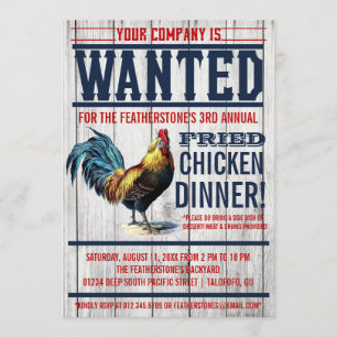 Gebratenes Huhn-Abendessen-Party Einladungen