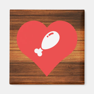 Gebratenes Huhn-Symbol Magnet