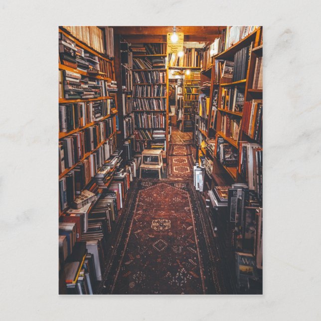 Gebrauchte Buchhandlung Inneres Foto Postkarte (Vorderseite)