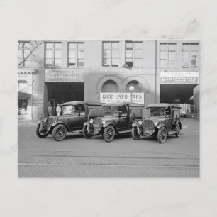 Gebrauchte Fahrzeuge zum Verkauf Postkarte