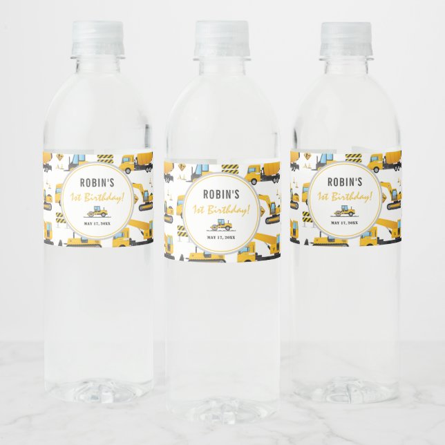 Gebrauchte Niedliche LKWs für den gehobenen Bedarf Wasserflaschenetikett (Flaschen)