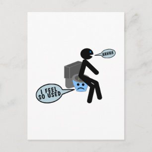 Gebrauchte Toilette Postkarte