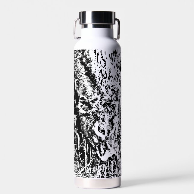Gebrauchte Wasserflasche 650 ml Trinkflasche (Vorne)