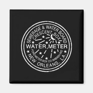 Gebrauchter Kanaldeckel aus New Orleans im Vintage Magnet