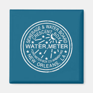 Gebrauchter Kanaldeckel New Orleans Vintage Magnet