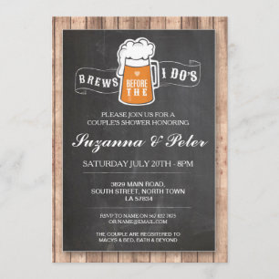 GEBRÄUE, bevor ich die Duschen des Paares tat, Einladung