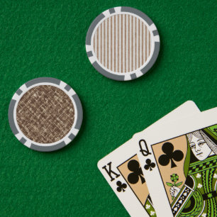 Gebraune Creme Streifen Cozy Pokerchips