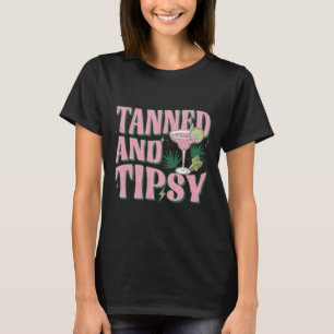 Gebraunt und beschwipst Sommer Stimmung Tropischer T-Shirt