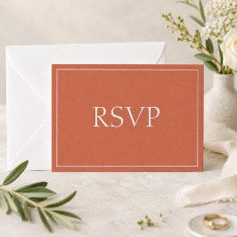 Gebraunte Terrakotta-Sophistication Mod RSVP Karte