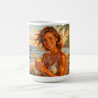 Gebräunte und Angetrunkene Party-Stimmung Strand-G Kaffeetasse