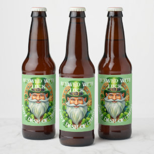 Gebraut mit Glück und einem Hauch von Charme St. P Bierflaschenetikett