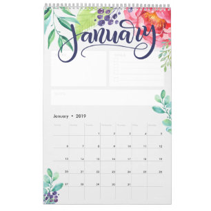Gebrieftes Aquarellkalender - Personalisiert Kalender