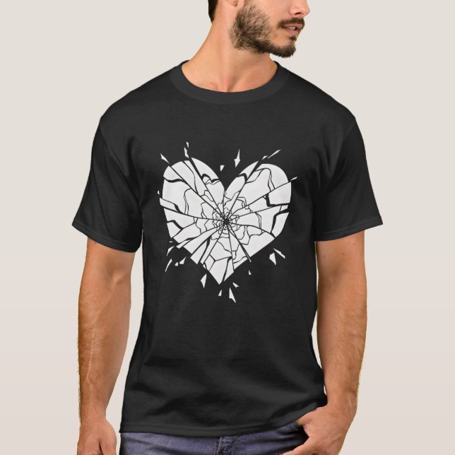 gebrochen beschädigtes zerbrochenes, geplündertes  T-Shirt (Vorderseite)