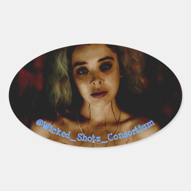 gebrochen ovaler aufkleber (Vorderseite)