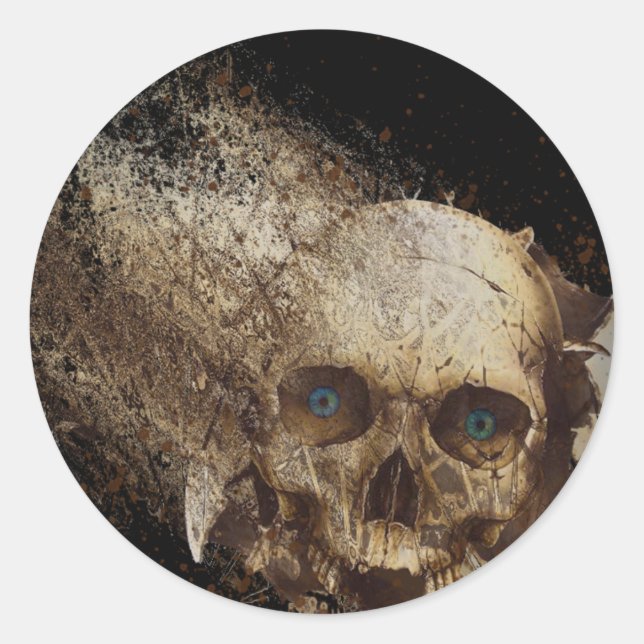 gebrochen runder aufkleber (Vorderseite)