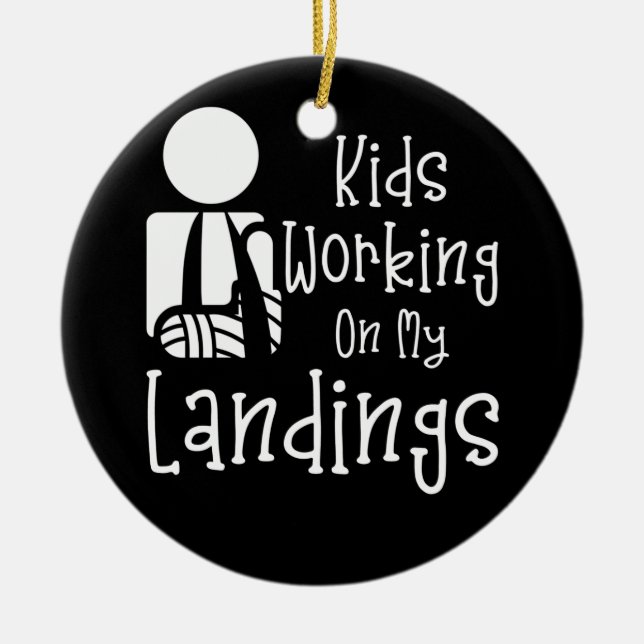 gebrochene Arme Kinder werden immer noch gut an La Keramik Ornament (Vorne)