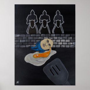 Gebrochene Dann Gebratene Malerei von Alfred Fox Poster