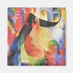 Gebrochene Formen von Franz Marc, Vintage Abstrakt Magnet