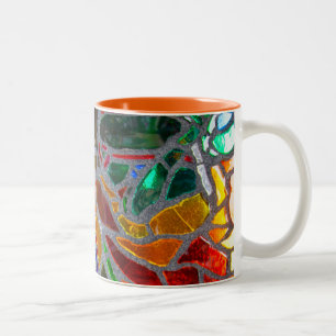 Gebrochene Glasmosaik Zweifarbige Tasse
