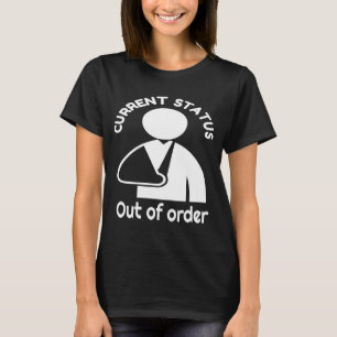 Gebrochene Handgelenke, gebrochener Spaß Knochen E T-Shirt