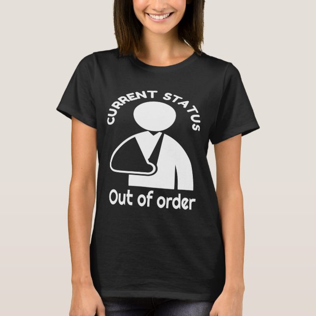 Gebrochene Handgelenke, gebrochener Spaß Knochen E T-Shirt (Vorderseite)