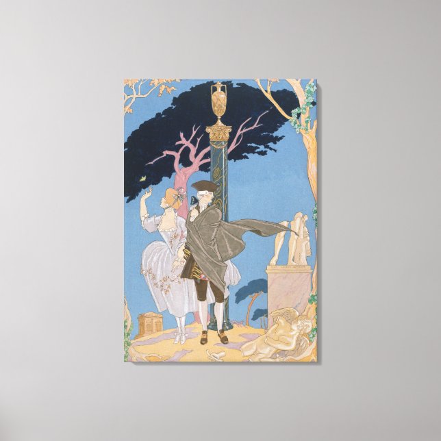 gebrochene Herzen, gebrochene Statuen, Illustratio Leinwanddruck (Vorderseite)