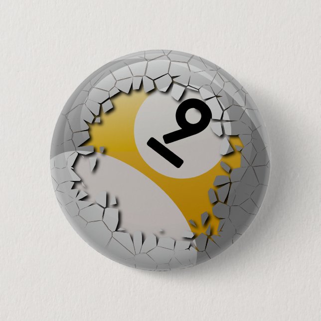 Gebrochene Muschel brechen Billard-Ball der Nr.-9 Button (Vorderseite)