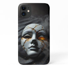 Gebrochene Porzellanmaske Dark Luxury iPhone 11 Hü