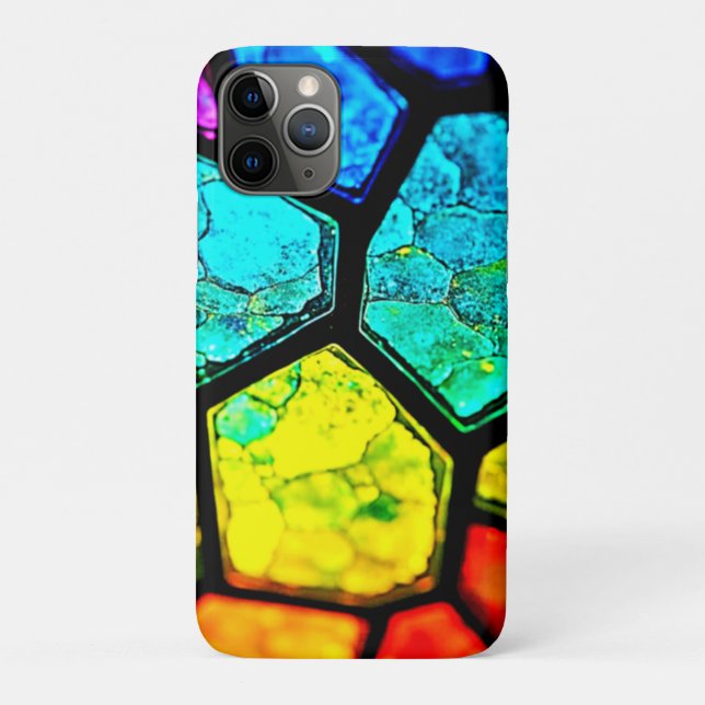Gebrochene Regenbogen-Glasmalerei-Kunst Case-Mate iPhone Hülle (Rückseite)