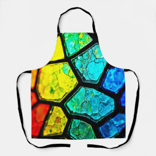 Gebrochene Regenbogen-Glasmalerei-Kunst Schürze