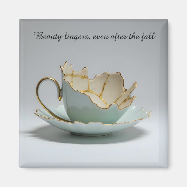 gebrochene Tasse inspirierender Magnet (Vorne)