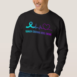 Gebrochene Wachsmalstifte färben immer noch Suizid Sweatshirt