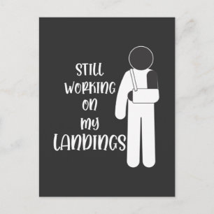 Gebrochener Arm Gute Besserung Stuntman Kind Postkarte