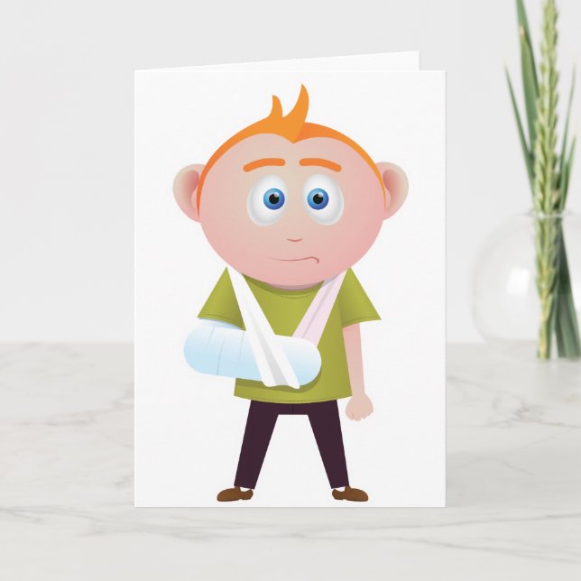 gebrochener Arm Karte (Vorderseite)