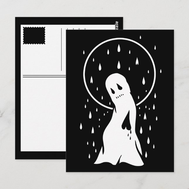 gebrochener Geist im Regen Postkarte (Vorne/Hinten)
