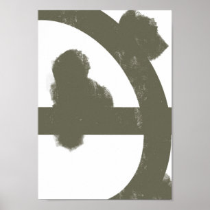 Gebrochener Kreis – Brutalistischer abstrakter Kun Poster