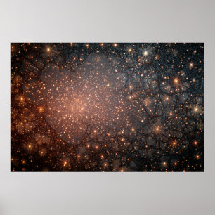 Gebrochener Nebel Kosmisches Netz Leuchten Poster