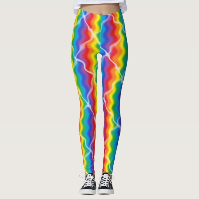 Gebrochener Regenbogen Leggings (Vorderseite)