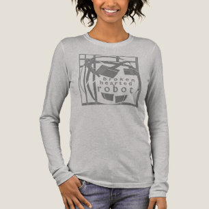 "Gebrochener-Roboter" Graues Humorvolles Kunstdesi Tri-Blend Shirt