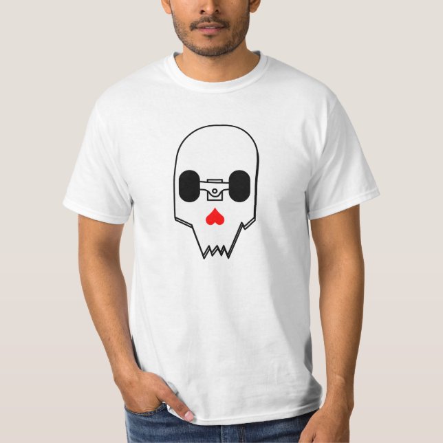 Gebrochener Skateboard-Schädel T-Shirt (Vorderseite)