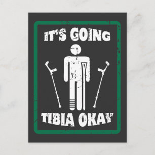 Gebrochener Unterschenkel Okay Gute Besserung Gesc Postkarte