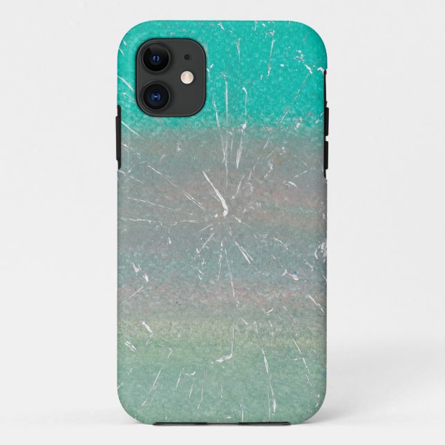 Gebrochenes Glas iphone 11 Hülle (Rückseite)