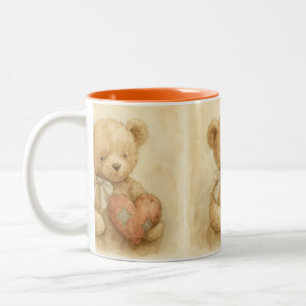 Gebrochenes Herz, Vintage, von Natasha Us Zweifarbige Tasse