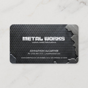 Gebrochenes Metall und Masche Visitenkarte
